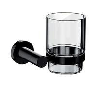 OMNIRES Modern Project - Porte-brosse à dents et dentifrice, verre/noir mat MP60320BL