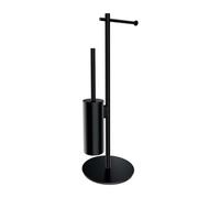 Omnires Modern Project support avec brosse wc noir MP60810BL