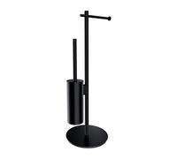 Omnires Modern Project support avec brosse wc noir MP60810BL