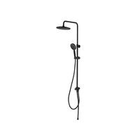 Omnires Nevada kit de salle de bain mural avec douche pluie noir SYSNEVADABL
