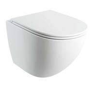 OMNIRES Ottawa Comfort - WC suspendu avec abattant SoftClose, Rimless, blanc mat OTTAWACMWBM