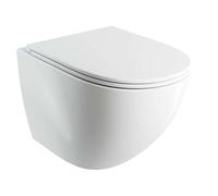 OMNIRES Ottawa Comfort - WC suspendu avec abattant SoftClose, Rimless, blanc OTTAWACMWBP