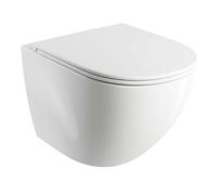OMNIRES Ottawa - WC suspendu avec abattant SoftClose, Rimless, blanc OTTAWAMWBP