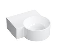 Omnires Ovo M+ lavabo 33x34 cm d'angle classique-à poser brillant OVO335UWLBP