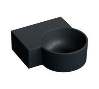 Omnires Ovo M+ lavabo 33x34 cm d'angle classique-à poser noir mat OVO335UWLBLV