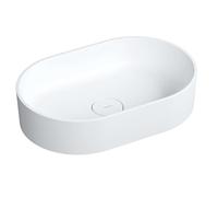 OMNIRES Ovo M+ - Vasque à poser, 55x36 cm, sans trop-plein, blanc mat OVOUNBM