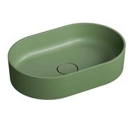 OMNIRES Ovo M+ - Vasque à poser, 55x36 cm, sans trop-plein, vert OVOUNOL