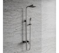 OMNIRES Parma - Set de douche avec mitigeur, 20x20 cm, 3 jets, graphite PM7444GR