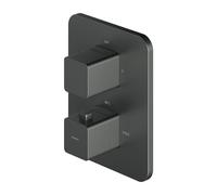 OMNIRES Parma - Mitigeur thermostatique encastré, 2 sorties, avec corps d'encastrement, graphite brossé PM7436GR