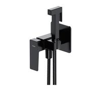 Omnires Parma mitigeur bidet avec kit de douche encastrée noir SYSPMBI2BL