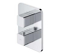 OMNIRES Parma - Mitigeur thermostatique à encastrer, 2 sorties, avec corps d’encastrement, chrome PM7436CR