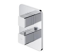 OMNIRES Parma - Mitigeur thermostatique à encastrer, 2 sorties, avec corps d’encastrement, chrome PM7436CR