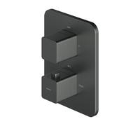 OMNIRES Parma - Mitigeur thermostatique encastré, 2 sorties, avec corps d'encastrement, graphite brossé PM7436GR