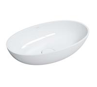 OMNIRES Shell M+ - Lavabo à poser 60x35 cm, sans trop-plein, blanc SHELLUNBP