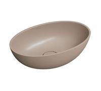 OMNIRES Shell M+ - Vasque 50x32 cm, sans trop-plein, sans trou pour robinetterie, beige mat SHELL500UNDB