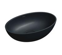 OMNIRES Shell M+ - Vasque 50x32 cm, sans trop-plein, sans trou pour robinetterie, noir mat SHELL500UNBLV
