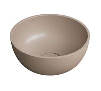 OMNIRES Shell M+ - Vasque, diamètre 35 cm, sans trop-plein, sans trou pour robinetterie, beige mat SHELL350UNDB