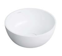 OMNIRES Shell M+ - Vasque, diamètre 35 cm, sans trop-plein, sans trou pour robinetterie, blanc mat SHELL350UNBM