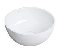 OMNIRES Shell M+ - Vasque, diamètre 35 cm, sans trop-plein, sans trou pour robinetterie, blanc SHELL350UNBP