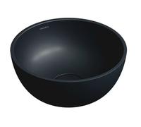 OMNIRES Shell M+ - Vasque, diamètre 35 cm, sans trop-plein, sans trou pour robinetterie, noir mat SHELL350UNBLV