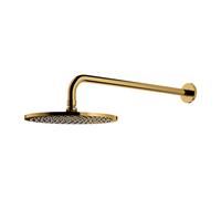 Omnires SlimLine douche à effet de pluie avec bras 25.4x25.4 cm ronde doré WGSET1GL
