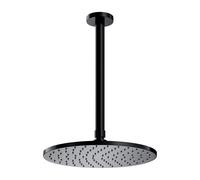 Omnires SlimLine douche à effet de pluie avec bras 25x25 cm ronde noir WSSET1BL