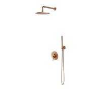 Omnires Y ensemble de douche encastré avec douche pluie cuivre SYSY35CPB