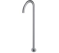 OMNIRES Y - Bec de baignoire à poser au sol, avec corps d'encastrement, nickel brossé WWYNI