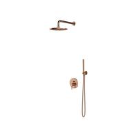 OMNIRES Y - Set de douche avec mitigeur encastré, avec corps d’encastrement, diamètre 25 cm, cuivre SYSY35CP