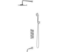 Omnires Y kit baignoire-douche encastré avec thermostat avec douche pluie chrome SYSYS02XCR