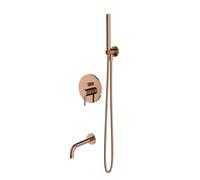OMNIRES Y - Mitigeur de baignoire encastré, installation 3 trous, avec corps d'encastrement, avec accessoires, cuivre SYSYW01CP