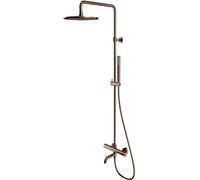 Omnires Y kit baignoire-douche mural avec thermostat avec douche pluie cuivre Y1234CP