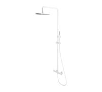 OMNIRES Y - Set de douche avec mitigeur, diamètre 25 cm, blanc mat Y1244MWM