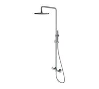 OMNIRES Y - Set de douche avec mitigeur, diamètre 25 cm, nickel brossé Y1244MNI