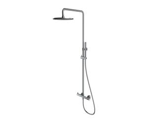 OMNIRES Y - Set de douche avec mitigeur, diamètre 25 cm, nickel brossé Y1244MNI
