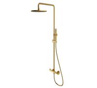 OMNIRES Y - Set de douche avec mitigeur, diamètre 25 cm, or brossé Y1244MGLB