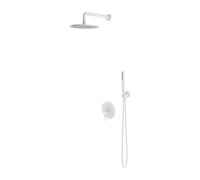 OMNIRES Y - Set de douche avec mitigeur encastré, avec corps d’encastrement, diamètre 25 cm, blanc mat SYSY35WM
