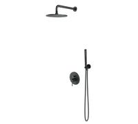 OMNIRES Y - Set de douche avec mitigeur encastré, avec corps d’encastrement, diamètre 25 cm, graphite brossé SYSY35GR