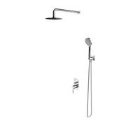 OMNIRES Y - Set de douche avec mitigeur encastré, corps d’encastrement, diamètre 20 cm, 5 jets, chrome SYSY23-KCR