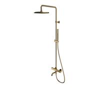OMNIRES Y - Set de douche avec thermostat de baignoire, diamètre 25 cm, doré Y1234GL