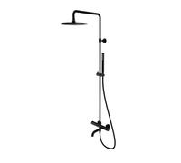 OMNIRES Y - Set de douche avec thermostat de baignoire, diamètre 25 cm, noir Y1234BL
