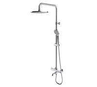 OMNIRES Y - Set de douche avec thermostat de baignoire, diamètre 25 mm, 3 jets, chrome Y1234ALCR