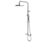 OMNIRES Y - Set de douche avec thermostat, diamètre 25 cm, 5 jets, chrome Y1244LUXLCR