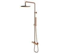 OMNIRES Y - Set de douche avec thermostat, diamètre 25 cm, cuivre brossé Y1244SUCPB