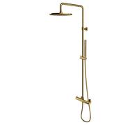 OMNIRES Y - Set de douche avec thermostat, diamètre 25 cm, or brossé Y1244SUGLB