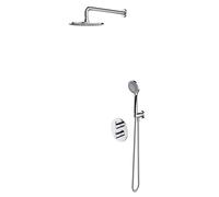 OMNIRES Y - Set de douche avec thermostat encastré, corps d’encastrement, diamètre 25 cm, 5 jets, chrome SYSYT05CR