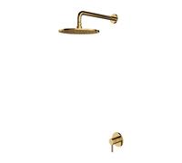 OMNIRES Y - Set mitigeur de douche encastré et douche de tête, avec corps d'encastrement, diamètre 25 cm, doré SYSY36GL