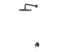 OMNIRES Y - Set mitigeur de douche encastré et douche de tête, avec corps d'encastrement, diamètre 25 cm, graphite brossé SYSY36GR