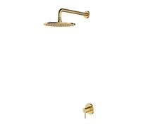 OMNIRES Y - Set mitigeur de douche encastré et douche de tête, avec corps, diamètre 25 cm, laiton brossé SYSY36BSB