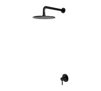 OMNIRES Y - Set mitigeur de douche encastré et douche de tête, avec corps, diamètre 25 cm, noir SYSY36BL